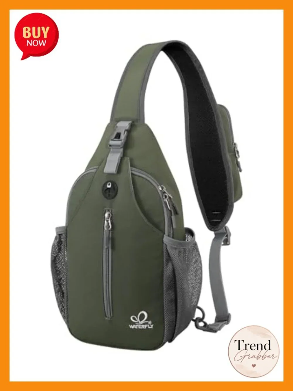 Crossbody Sling Backpack Travel Hiking Daypack with Adjustable Strap